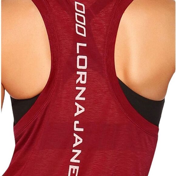 𝅺LORNA Jane NWT Superfine Active Muscle Tank Top in Dark Red Size Medium - Picture 5 of 16